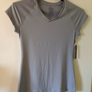 Gray Short Sleeve Women's Top